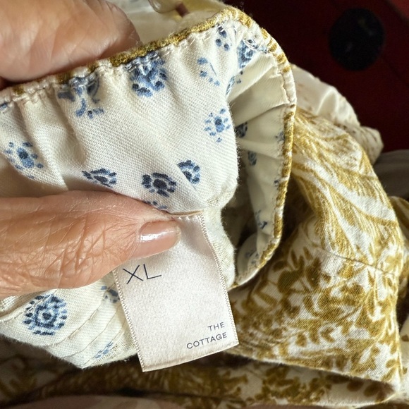 Pilcro Gold and Cream Women's Trousers New no Tags linen blend - Picture 4 of 9